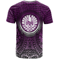 Tahiti T Shirt Circle Pattern Purple - Polynesian Pride