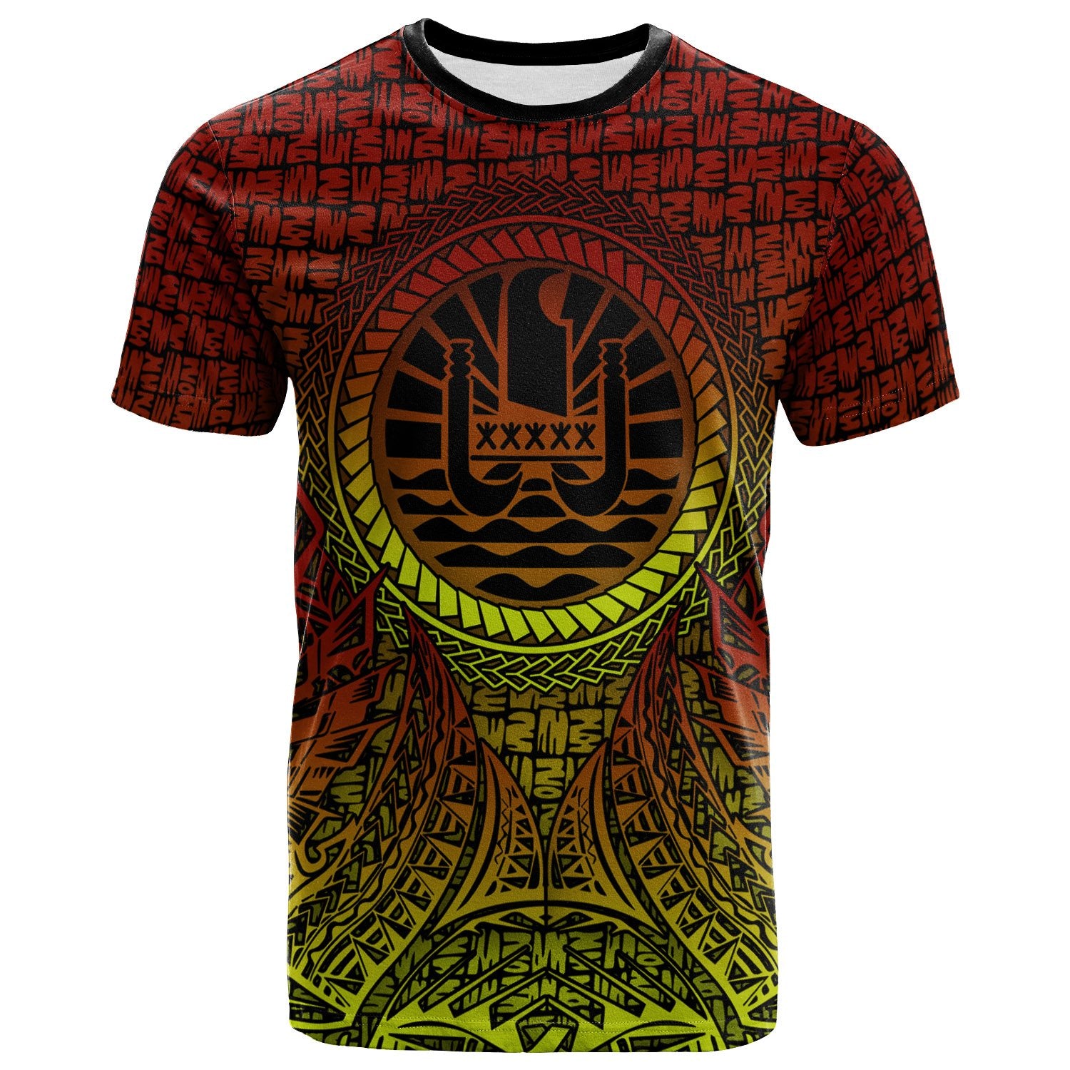 Tahiti T Shirt Polynesian Circle Pattern Unisex Reggae - Polynesian Pride