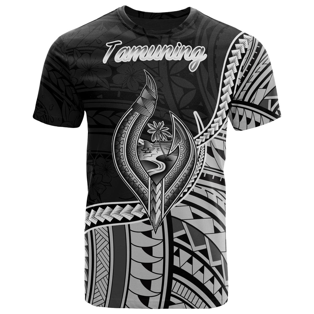 Guam T Shirt Tamuning Polynesian Patterns Unisex Black - Polynesian Pride