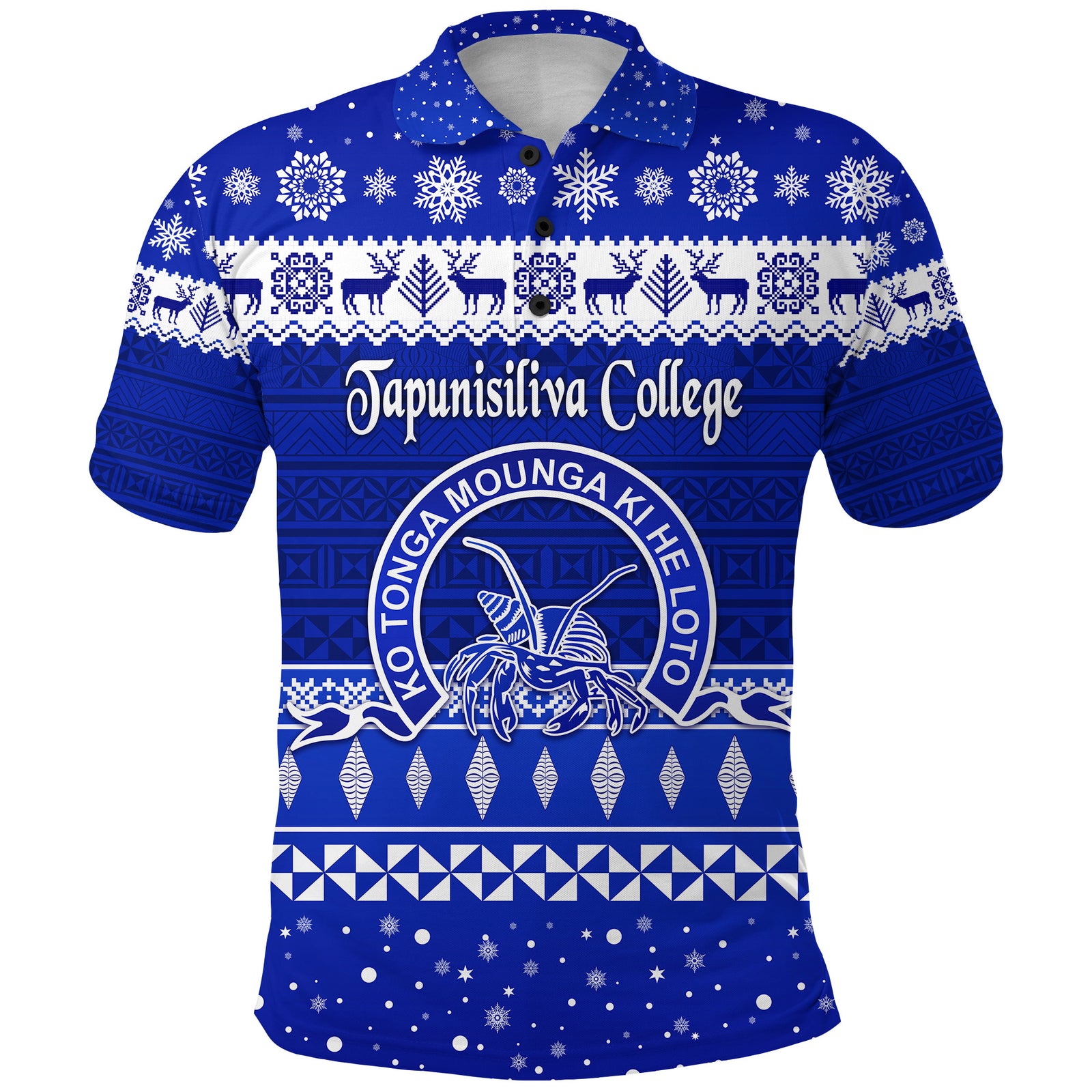 Tapunisiliva College Christmas Polo Shirt Simple Style LT8 - Polynesian Pride