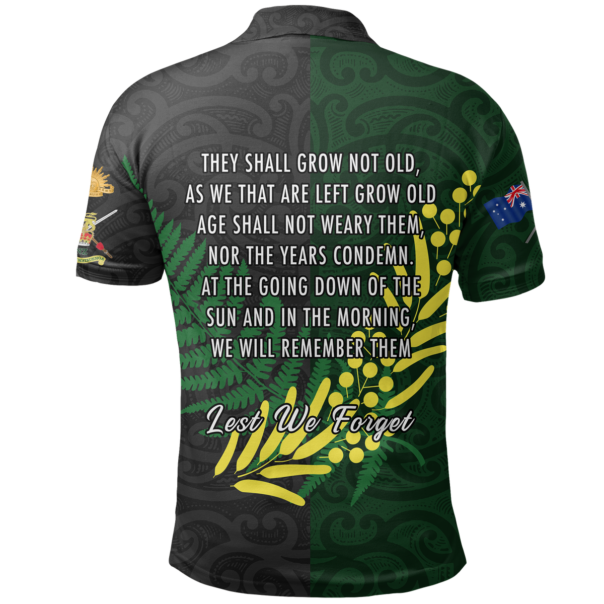New Zealand Maori ANZAC Spirit Polo Shirt Lest We Forget - Polynesian Pride