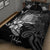 Tokelau Quilt Bed Set - Fish With Plumeria Flowers Style Black - Polynesian Pride
