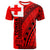 Tonga T Shirt Barcode Black Unisex Red - Polynesian Pride