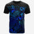 Tonga T Shirt Tonga Coat of Arms Turtle Hibiscus Blue Unisex Blue - Polynesian Pride