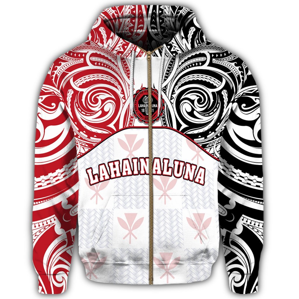 hawaiiZipper Hoodie Kanaka Lahainaluna High School Zipper Hoodie Demodern Style - Polynesian Pride