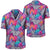 Tropical Exotic Leaves And Flowers On Geometrical Ornament Hawaiian Shirt Unisex Black - Polynesian Pride