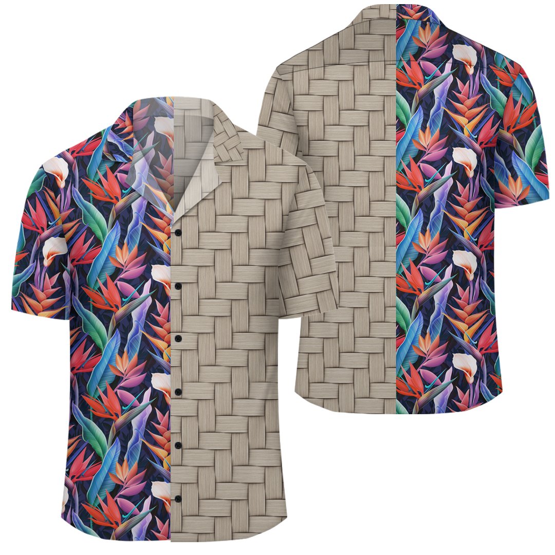 Tropical Flower Lauhala Moiety Hawaiian Shirt Unisex Art - Polynesian Pride
