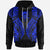 Tuvalu Hoodie Polynesian Lion Head Blue Style Unisex Blue - Polynesian Pride
