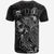 Tuvalu T Shirt Tuvaluan Coat of Arms Turtle Hibiscus Black - Polynesian Pride