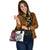 Guam Shoulder Handbag Polynesian Hibiscus White Pattern - Polynesian Pride