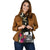 American Samoa Shoulder Handbag Hibiscus Polynesian Pattern White - Polynesian Pride