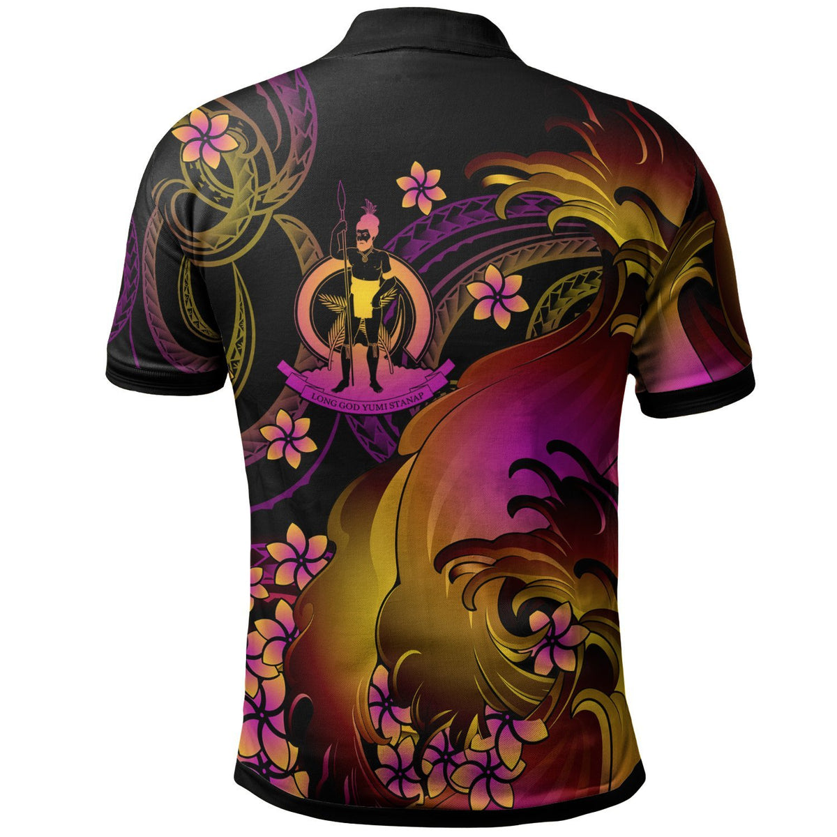 Vanuatu Polo Shirt Vanuatuan in wave - Polynesian Pride