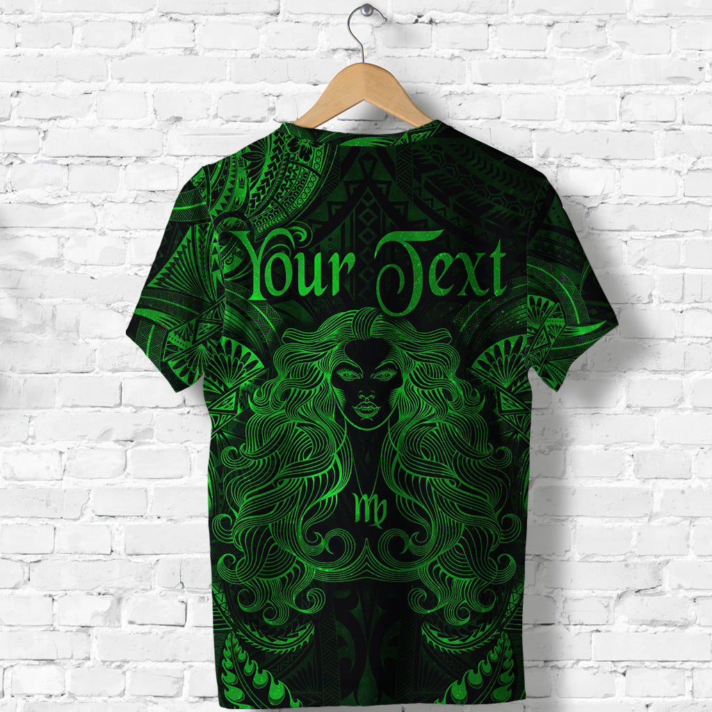 Custom Virgo Zodiac Polynesian T Shirt Unique Style Green LT8 - Polynesian Pride