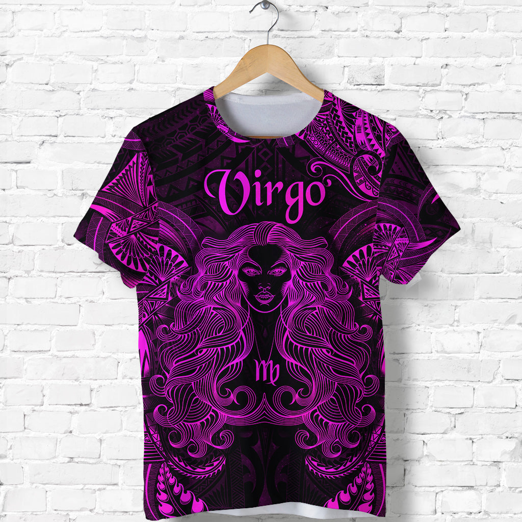 Virgo Zodiac Polynesian T Shirt Unique Style Pink LT8 - Polynesian Pride