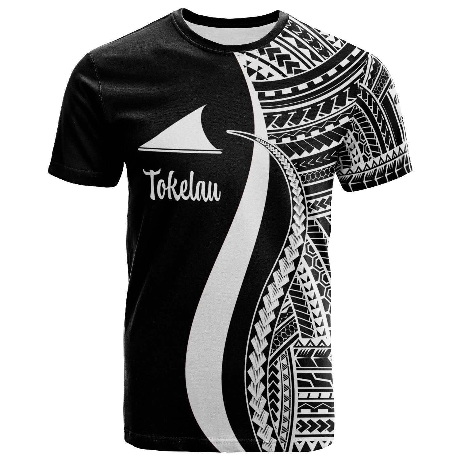 Tokelau T Shirt White Polynesian Tentacle Tribal Pattern Unisex White - Polynesian Pride