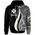 Wallis and Futuna Custom Zip up Hoodie White Tentacle Tribal Pattern Unisex White - Polynesian Pride