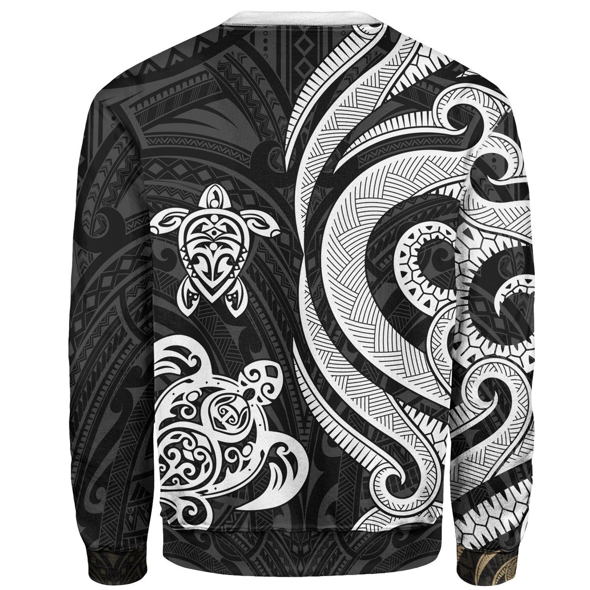 Guam Sweater - White Tentacle Turtle - Polynesian Pride