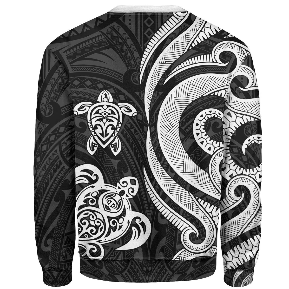 Tahiti Sweater - White Tentacle Turtle - Polynesian Pride