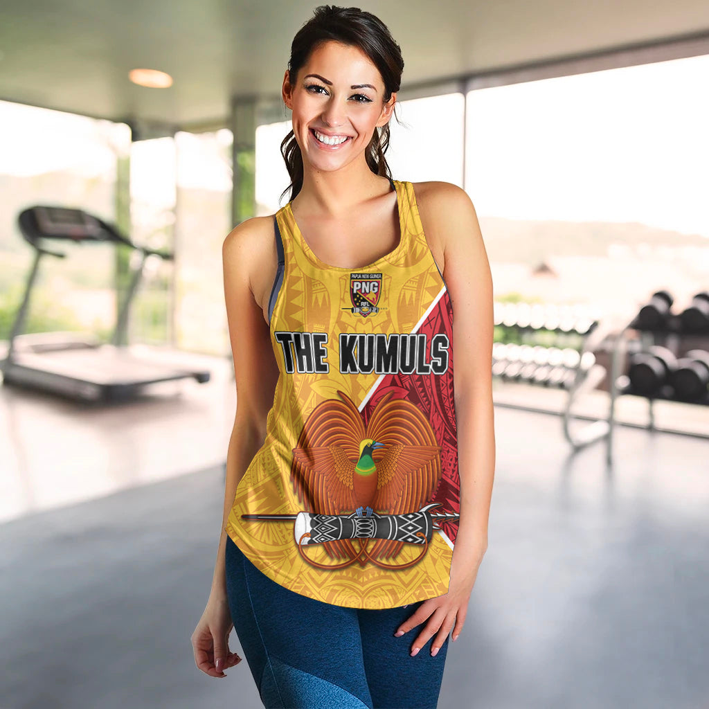 The Kumuls PNG Women Racerback Tank Papua New Guinea Polynesian Dynamic Style LT14 - Polynesian Pride