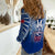(Custom Text And Number) Samoa Rugby Women Casual Shirt Personalise Toa Samoa Polynesian Pacific Navy Version LT14 - Polynesian Pride