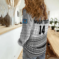 (Custom Text And Number) Fiji Sevens Rugby Women Causal Shirt Fijian 7s Tapa Polynesian Art LT14 - Polynesian Pride