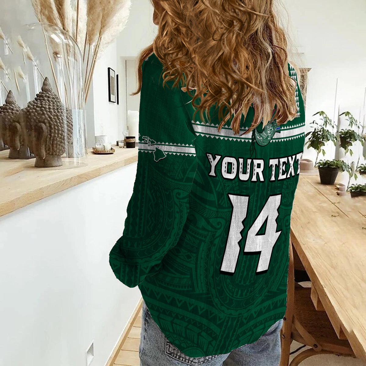 (Custom Text And Number) Hawaii Football Women Casual Shirt Kakau Rainbow Warriors Helmet Go Bows LT14 - Polynesian Pride
