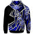 Tokelau Hoodie Tribal Flower Special Pattern Blue Color - Polynesian Pride