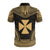 Wallis and Futuna Custom Polo Shirt Wallis and Futuna Coat Of Arms Polynesian Chief Tattoo Gold Version - Polynesian Pride