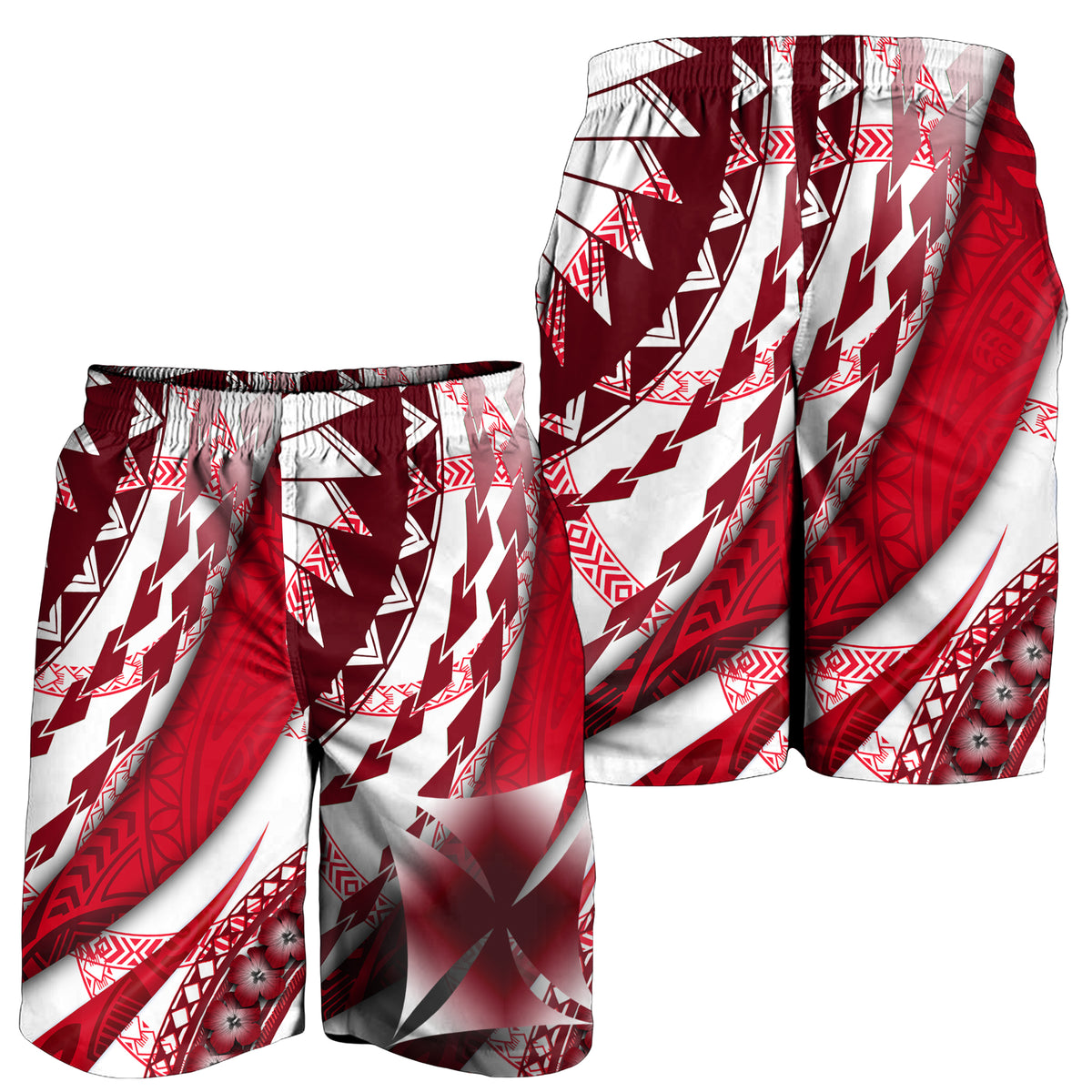 Wallis et Futuna Men Short Artsy Style - White LT9 - Polynesian Pride