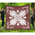 Hawaiian Quilt Maui Plant And Hibiscus Premium Quilt - White Coral - AH White - Polynesian Pride