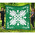 Hawaiian Quilt Maui Plant And Hibiscus Premium Quilt - White Green - AH White - Polynesian Pride