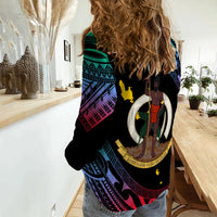 Vanuatu Proud To Be A Ni-Van - Polynesian Pattern Women Casual Shirt - Shefa Province LT7 - Polynesian Pride