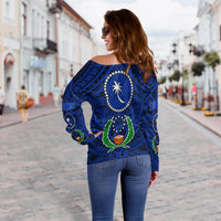 Micronesia Culture Day Women's Off Shoulder Sweater Chuuk And Pohnpei LT6 LT6 - Polynesian Pride