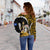 Northern Mariana Islands Women's Off Shoulder Sweater Polynesian Style Gold Color LT6 - Polynesian Pride