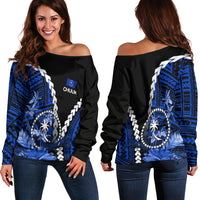 Chuuk Women's Off Shoulder Sweater Polynesian Style LT6 - Polynesian Pride