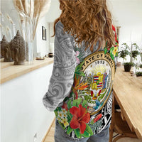 (Custom Personalised) Hawaii Hibiscus Kanaka Polynesia Women Casual Shirt - LT2 - Polynesian Pride