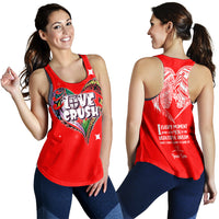 Fiji Valentine Couple Heart Women Tank Top - LT2 RED - Polynesian Pride