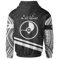 Yap State Zip Hoodie In My Heart Style Polynesian Patterns - Polynesian Pride