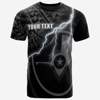 Yap Polynesian Custom T Shirt Yap Flag Lighting Thunder Unisex Black - Polynesian Pride