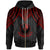 Yap Custom Zip up Hoodie Polynesian Armor Style Red Unisex Red - Polynesian Pride