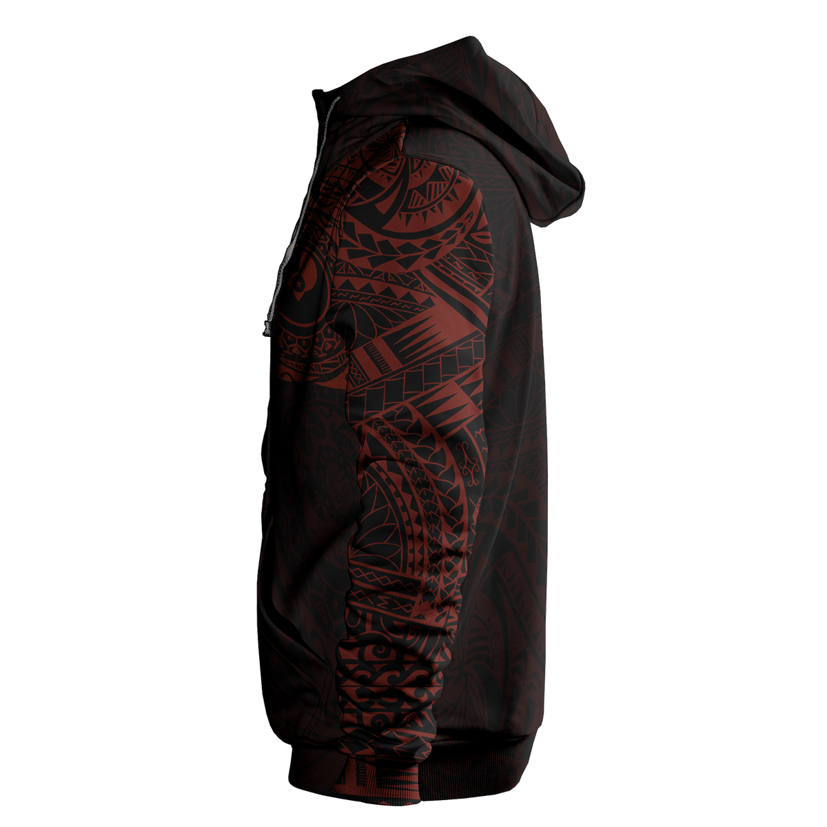 Micronesia All Over Print Hoodie Yap In My Heart Red - Polynesian Pride