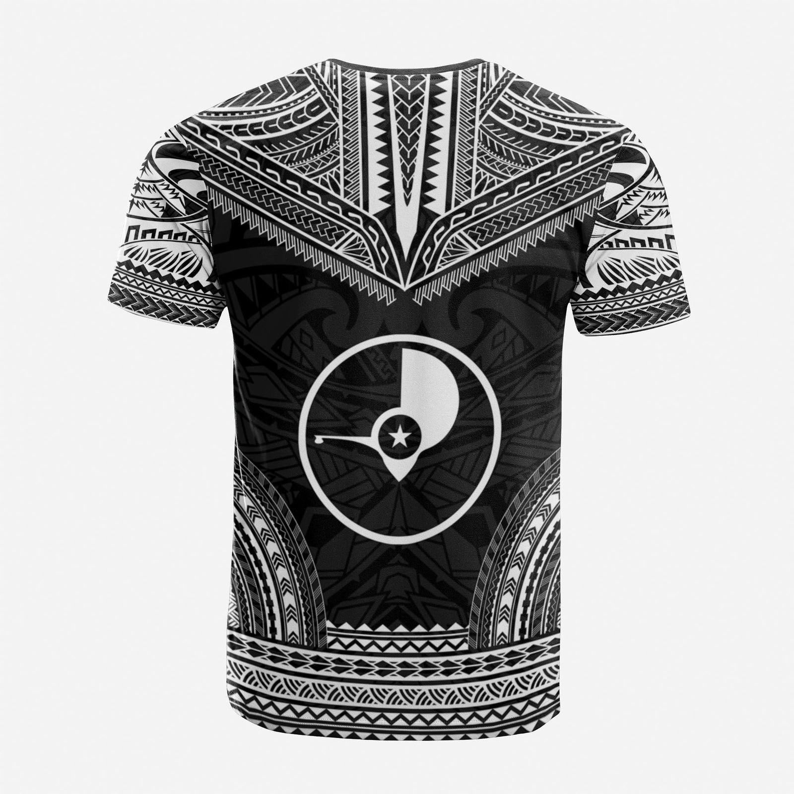 Yap Custom T Shirt Yap Flag Polynesian Chief Tattoo Black Version Unisex Black - Polynesian Pride