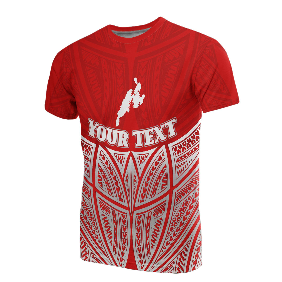 Yap Polynesian Custom T Shirt Red Pride Map and Seal Unisex Red - Polynesian Pride