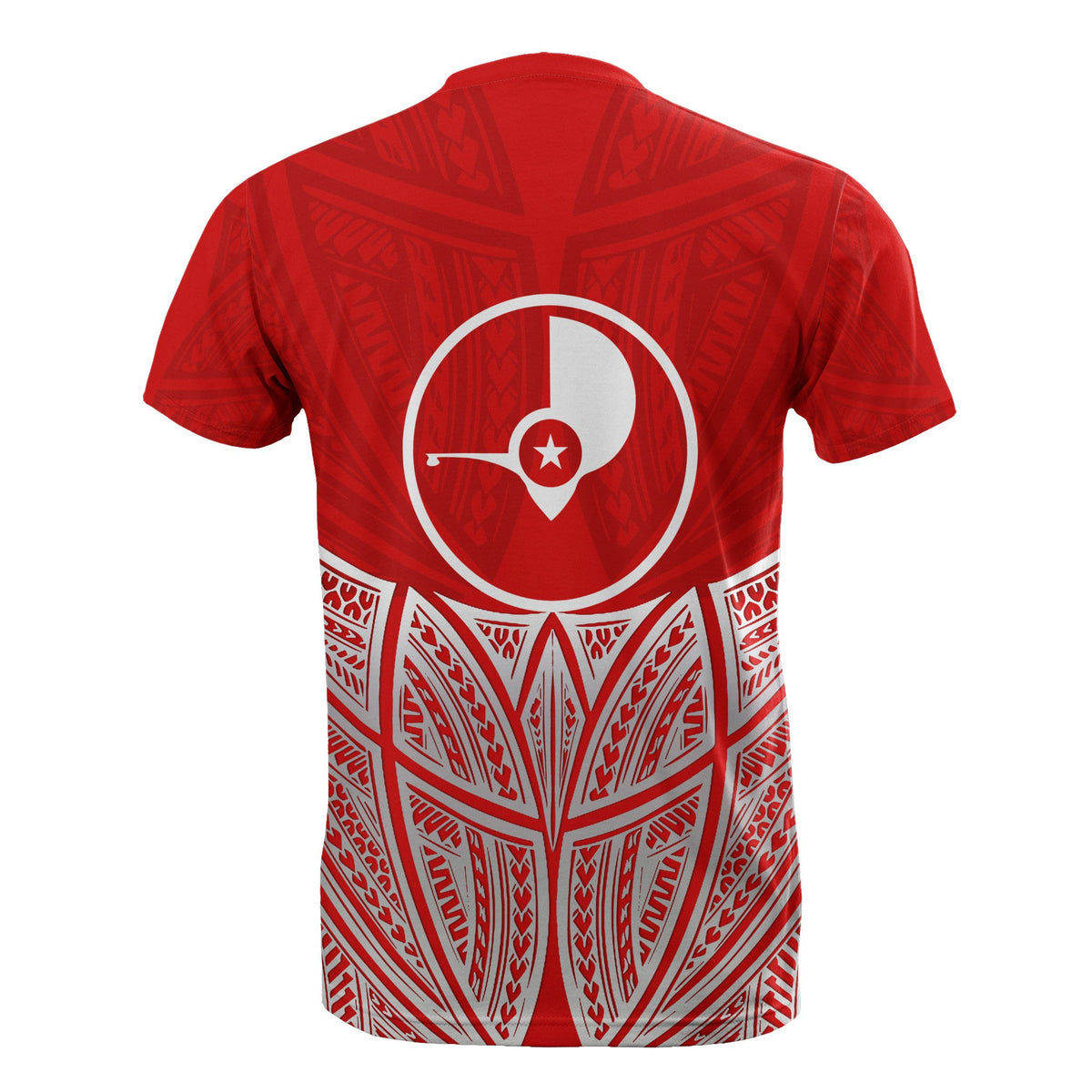 Yap Polynesian Custom T Shirt Red Pride Map and Seal - Polynesian Pride