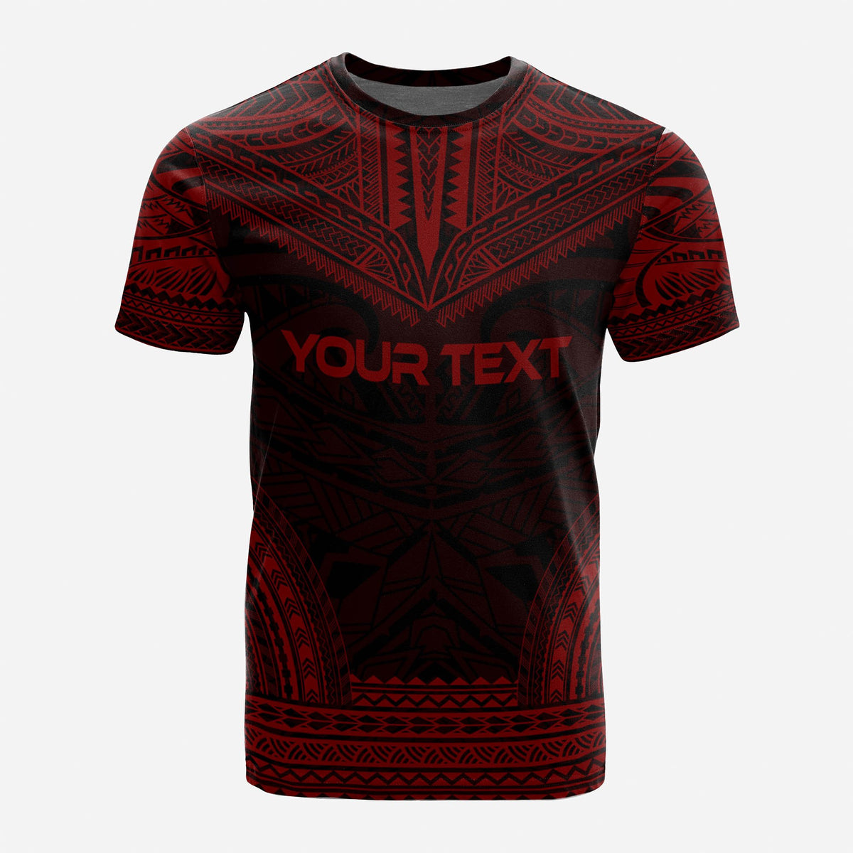 Yap Custom T Shirt Yap Flag Polynesian Chief Tattoo Red Version - Polynesian Pride