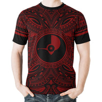 Yap T Shirt Yap Coat of Arms Polynesian Red Black - Polynesian Pride