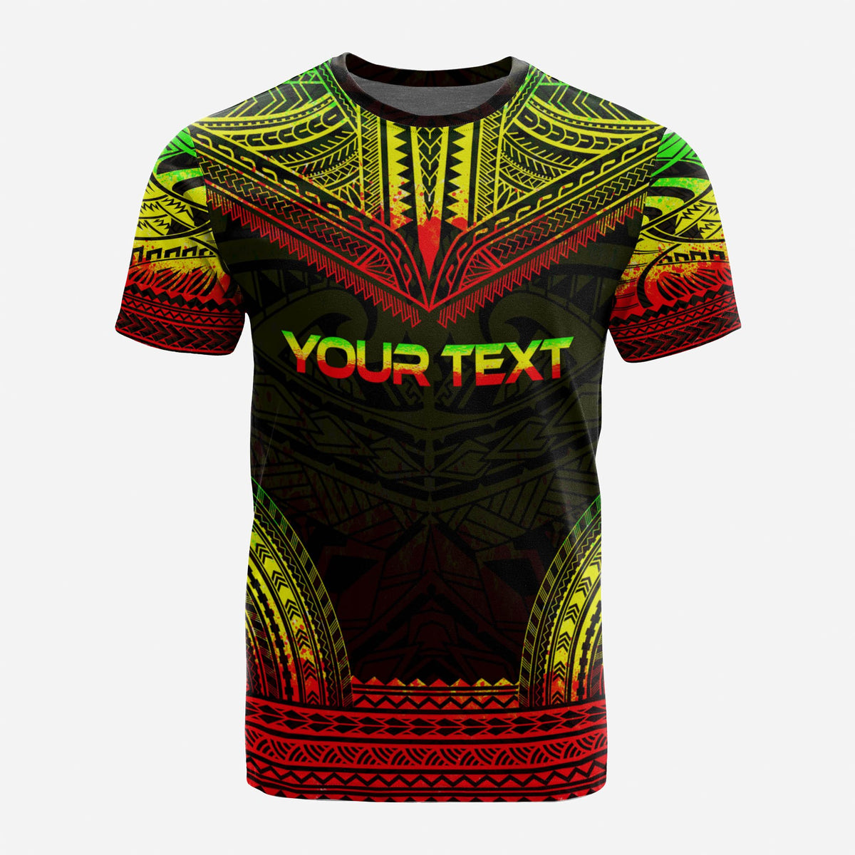 Yap Custom T Shirt Yap Flag Polynesian Chief Tattoo Reggae Version - Polynesian Pride