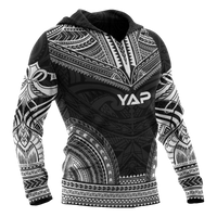 Yap Polynesian Chief Hoodie Black Version - Polynesian Pride