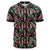 Tropical Flowers, Palm And Leaves Baseball Jersey Black - Polynesian Pride