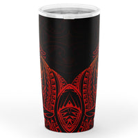 American Samoa Polynesian Tumbler - Red - Polynesian Turtle Manta Ray - Polynesian Pride